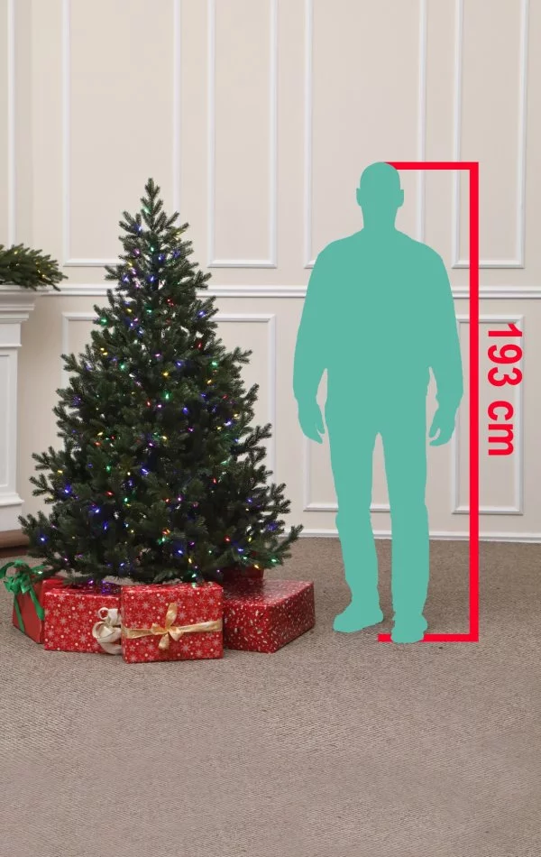 Full 3D műfenyő 185 cm-350 LED-Sherwood Spruce