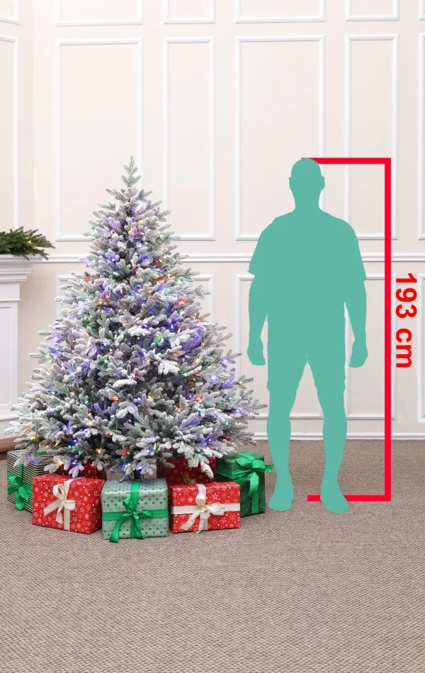 Havas műfenyő 180 cm Full 3D levél-Alpine Fraser Snowy